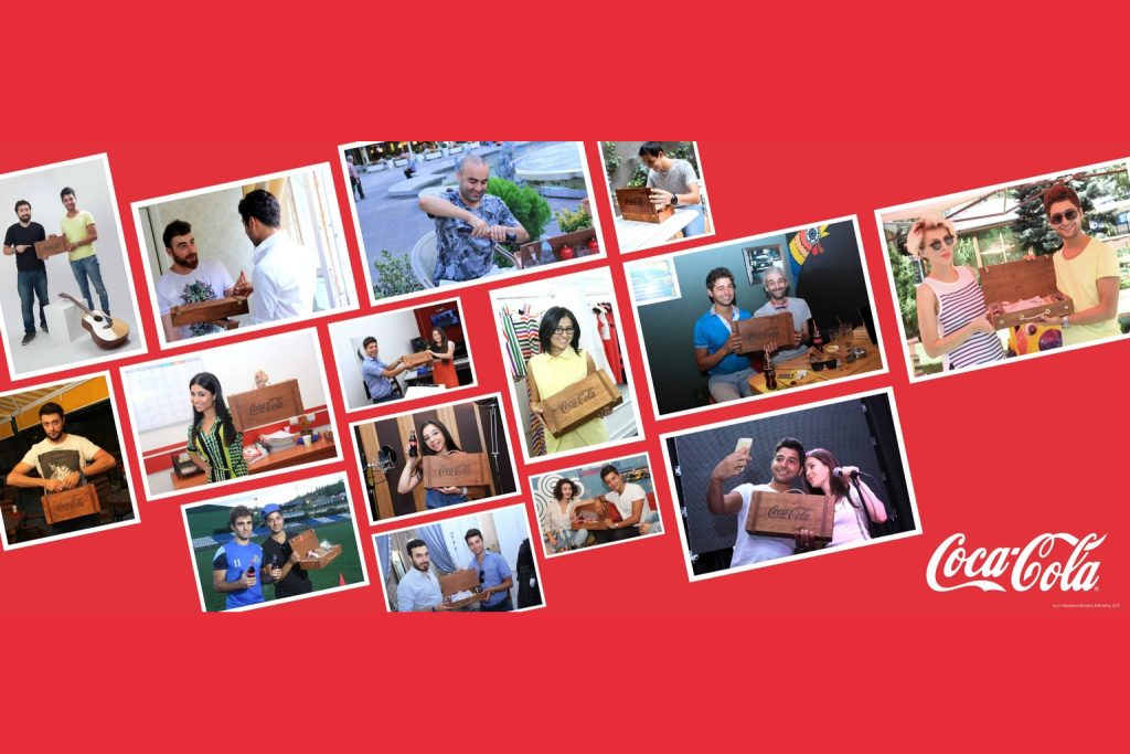Coca-Cola Happiness Box PR gifting campaign featuring personalized influencer gifts and Coca-Cola Mini bottles