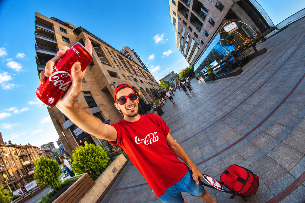 Coca-Cola summer experiential marketing and consumer activation campaign in Armenia featuring branded product sampling